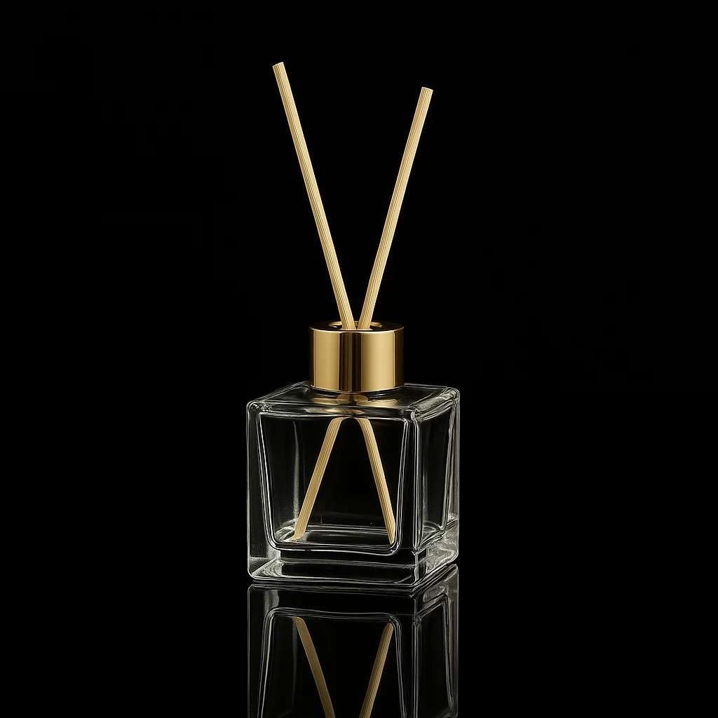 زجاجة معطر جو- مع غطاء لون ذهبي