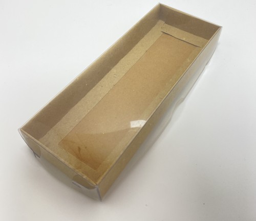 علب16.6.2cm -قاعدةبني -غطاء شفاف-10قطع