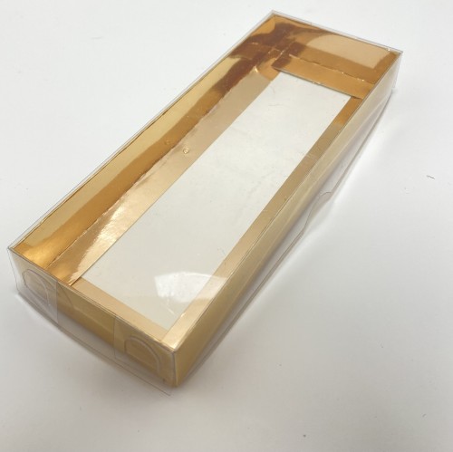 علب16.6.2cm -قاعدةذهبي -غطاء شفاف-10قطع